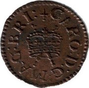 UK Farthing Charles I ND KM# 78.1 CARO D G MAG BRI coin obverse UK Farthing Charles I ND KM# 78.1 CARO D G MAG BRI coin obverse