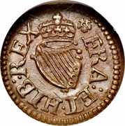 UK Farthing James I ND KM# 50 FRA:ET∙HIB:REX coin reverse