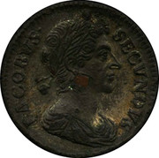 UK Farthing William III 1687 KM# 461 IACOBVS SECVNDVS coin obverse UK Farthing William III 1687 KM# 461 IACOBVS SECVNDVS coin obverse