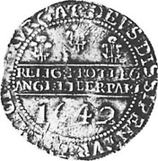 UK Half Crown Charles I 1642 Oxford Oxford dies. KM# 214.2 EVGRAT∙DEVS∙DISSIPENTVR∙INIMICI∙ RELIG:PROT:LEG ANG:LIBER:PAR 1642 coin reverse UK Half Crown Charles I 1642 Oxford Oxford dies. KM# 214.2 EVGRAT∙DEVS∙DISSIPENTVR∙INIMICI∙ RELIG:PROT:LEG ANG:LIBER:PAR 1642 coin reverse