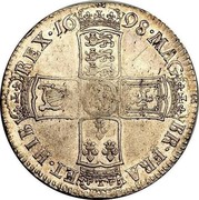 UK Half Crown William III (Second bust) 1698 KM# 492.2 MAG BR∙FRA ET∙HIB REX∙*YEAR*∙ coin reverse UK Half Crown William III (Second bust) 1698 KM# 492.2 MAG BR∙FRA ET∙HIB REX∙*YEAR*∙ coin reverse