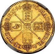 UK Half Guinea Charles II 1670 KM# 431 MAG∙ BR∙FRA∙ ET∙HIB∙ REX∙*YEAR*∙ coin reverse