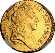 UK Half Guinea William III 1698 KM# 487.3 GVLIELMVS ∙ III ∙ DEI ∙ GRA ∙ coin obverse UK Half Guinea William III 1698 KM# 487.3 GVLIELMVS ∙ III ∙ DEI ∙ GRA ∙ coin obverse