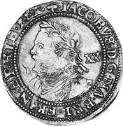 UK Laurel James I (Fifth laureate bust) (1619-1625) Many minor varieties exist. KM# 76 ∙IACOBVS:D:G:MA:BRI:FRA:ET:HI:REX∙ XX coin obverse UK Laurel James I (Fifth laureate bust) (1619-1625) Many minor varieties exist. KM# 76 ∙IACOBVS:D:G:MA:BRI:FRA:ET:HI:REX∙ XX coin obverse