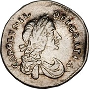 UK Penny Charles II 1670 KM# 432 CAROLVS∙II∙ DEI∙GRATIA coin obverse