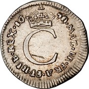 UK Penny Charles II 1670 KM# 432 MAC∙BR∙ER A∙ET∙HIB∙REX∙*YE I AR*∙ C coin reverse