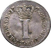 UK Penny George III 1772 KM# 594 MAG∙BRI∙FR∙ET∙HIB∙REX ∙YEAR∙ I coin reverse