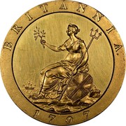 UK Penny George III 1797 Proof KM# 618a BRITANNIA coin reverse UK Penny George III 1797 Proof KM# 618a BRITANNIA coin reverse