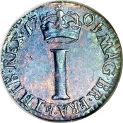 UK Penny William III 1701 KM# 499 MAG∙BR∙FR∙ET∙HIB∙REX∙ I coin reverse UK Penny William III 1701 KM# 499 MAG∙BR∙FR∙ET∙HIB∙REX∙ I coin reverse