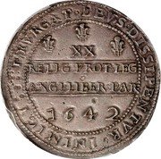 UK Pound Charles I 1642 Oxford KM# 238.1 EXVRGAT DEVS DISSIPENTVR INIMICI XX RELIG PROT LEG ANGL LIBER PAR 1642 coin reverse UK Pound Charles I 1642 Oxford KM# 238.1 EXVRGAT DEVS DISSIPENTVR INIMICI XX RELIG PROT LEG ANGL LIBER PAR 1642 coin reverse