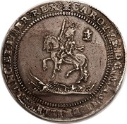 UK Pound Charles I 1642 Oxford KM# 239.1 CAROLVS:D:G:MAGNI:BRITANI:FRANC:ETHIBER:REX coin obverse UK Pound Charles I 1642 Oxford KM# 239.1 CAROLVS:D:G:MAGNI:BRITANI:FRANC:ETHIBER:REX coin obverse