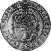 UK Shilling Charles I (1625-1649) Tower Mint marks: Plume, rose. KM# 104 ∙:∙CHRISTO∙∙:∙∙AVSPICE∙∙:∙∙REGNO∙: C R coin reverse UK Shilling Charles I (1625-1649) Tower Mint marks: Plume, rose. KM# 104 ∙:∙CHRISTO∙∙:∙∙AVSPICE∙∙:∙∙REGNO∙: C R coin reverse