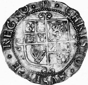 UK Shilling Charles I (1643-1644) Tower Struck under Parliament. (P) KM# 111 ∙CHRISTO∙AVSPICE∙REGNO∙ coin reverse