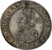 UK Shilling Charles I Bust (1625-1649) Tower KM# 106 CAROLVS D G MAG BRIT FR ET HIB REX XII coin obverse UK Shilling Charles I Bust (1625-1649) Tower KM# 106 CAROLVS D G MAG BRIT FR ET HIB REX XII coin obverse