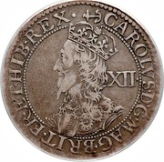 UK Shilling Charles I ND (1625- 49) Second Milled Briot Issue (1638-39). KM# 186 CAROLVS∙D∙G∙MAG∙BRIT∙FR∙ET∙HIB∙REX∙ XII coin obverse UK Shilling Charles I ND (1625- 49) Second Milled Briot Issue (1638-39). KM# 186 CAROLVS∙D∙G∙MAG∙BRIT∙FR∙ET∙HIB∙REX∙ XII coin obverse