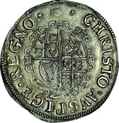 UK Shilling Charles I ND Tower KM# 107 CHRISTO AVSPICE REGNO coin reverse UK Shilling Charles I ND Tower KM# 107 CHRISTO AVSPICE REGNO coin reverse