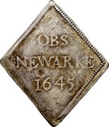 UK Shilling Charles I Newark siege 1645 KM# 370 OBS NEWARKE 1645 coin reverse UK Shilling Charles I Newark siege 1645 KM# 370 OBS NEWARKE 1645 coin reverse