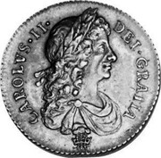 UK Shilling Charles II 1671 KM# 427.2 CAROLVS∙II∙ DEI∙GRATIA coin obverse UK Shilling Charles II 1671 KM# 427.2 CAROLVS∙II∙ DEI∙GRATIA coin obverse