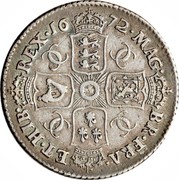 UK Shilling Charles II 1672 KM# 427.1 MAG∙ BR∙FRA∙ ET∙HIB∙ REX∙*YEAR* CC CC CC CC coin reverse UK Shilling Charles II 1672 KM# 427.1 MAG∙ BR∙FRA∙ ET∙HIB∙ REX∙*YEAR* CC CC CC CC coin reverse