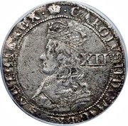 UK Shilling Charles II ND KM# 407 ∙CAROLVS∙II∙D:G:MAG:BRITT:FRA:ET∙HIB∙REX∙ XII coin obverse UK Shilling Charles II ND KM# 407 ∙CAROLVS∙II∙D:G:MAG:BRITT:FRA:ET∙HIB∙REX∙ XII coin obverse