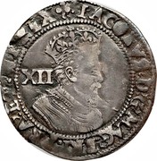 UK Shilling James I (Fifth bust) ND KM# 28 ∙IACOBVS∙D:G:MAG:BRI:FRA:ET∙HIB:REX∙ XII coin obverse UK Shilling James I (Fifth bust) ND KM# 28 ∙IACOBVS∙D:G:MAG:BRI:FRA:ET∙HIB:REX∙ XII coin obverse