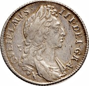 UK Shilling William III 1696 N KM# 485.5 GVLIELMVS∙ III∙DEI∙GRA∙ N coin obverse