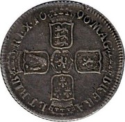 UK Shilling William III 1696 Y KM# 485.7 MAG BR∙FRA ET∙HIB REX∙*YEAR*∙ coin reverse UK Shilling William III 1696 Y KM# 485.7 MAG BR∙FRA ET∙HIB REX∙*YEAR*∙ coin reverse