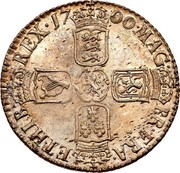 UK Shilling William III 1700 KM# 504.4 1700 MAG BR FRA ETHIB REX coin reverse UK Shilling William III 1700 KM# 504.4 1700 MAG BR FRA ETHIB REX coin reverse