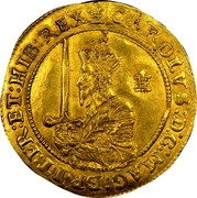UK Triple Unite Charles I 1642 Shrewsbury KM# 232 CAROLVS∙D:G∙MAG:BRIT:FR:ET:HIB:REX∙: coin obverse UK Triple Unite Charles I 1642 Shrewsbury KM# 232 CAROLVS∙D:G∙MAG:BRIT:FR:ET:HIB:REX∙: coin obverse
