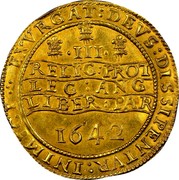 UK Triple Unite Charles I 1642 Shrewsbury KM# 232 III EXVRGAT:DEVS:DISSIPENTVR: INIMICI: RELIG: PROT :LEG: ANG :LIBER: PAR 1642 coin reverse UK Triple Unite Charles I 1642 Shrewsbury KM# 232 III EXVRGAT:DEVS:DISSIPENTVR: INIMICI: RELIG: PROT :LEG: ANG :LIBER: PAR 1642 coin reverse