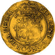 UK Unite Charles I (1625-1642) Tower KM# 154.1 FLORENT CONCORDIA REGNA coin reverse UK Unite Charles I (1625-1642) Tower KM# 154.1 FLORENT CONCORDIA REGNA coin reverse