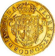 UK Unite Charles I (1631-1632) Briot KM# 171 FLORENT∙CONCORDIA∙REGNA C R coin reverse UK Unite Charles I (1631-1632) Briot KM# 171 FLORENT∙CONCORDIA∙REGNA C R coin reverse