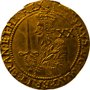 UK Unite Charles I 1642 Oxford KM# 229 CAROLVS∙D:G:MAG:BRIT: FRAN:ET:HI:REX XX coin obverse UK Unite Charles I 1642 Oxford KM# 229 CAROLVS∙D:G:MAG:BRIT: FRAN:ET:HI:REX XX coin obverse