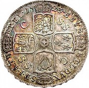UK 1/2 Crown George I C and SS 1723 KM# 540.2 BRVN - ET ∙ L ∙ DVX - S ∙ R ∙ I ∙ A ∙ TH ET ∙ EL ∙ 17 23 coin reverse UK 1/2 Crown George I C and SS 1723 KM# 540.2 BRVN - ET ∙ L ∙ DVX - S ∙ R ∙ I ∙ A ∙ TH ET ∙ EL ∙ 17 23 coin reverse