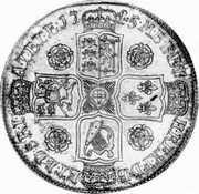 UK 1/2 Crown George II Roses in angles 1745 KM# 584.1 F ∙ D ∙ B ∙ - ET ∙ L ∙ D ∙ S ∙ R ∙ I ∙ - A ∙ T ∙ ET ∙ E ∙ - M ∙ B ∙ F ∙ ET ∙ - H ∙ REX ∙ coin reverse UK 1/2 Crown George II Roses in angles 1745 KM# 584.1 F ∙ D ∙ B ∙ - ET ∙ L ∙ D ∙ S ∙ R ∙ I ∙ - A ∙ T ∙ ET ∙ E ∙ - M ∙ B ∙ F ∙ ET ∙ - H ∙ REX ∙ coin reverse