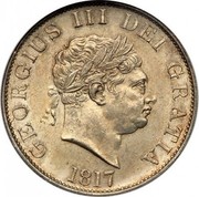 UK 1/2 Crown George III 1817 KM# 672 GEORGIUS III DEI GRATIA coin obverse UK 1/2 Crown George III 1817 KM# 672 GEORGIUS III DEI GRATIA coin obverse