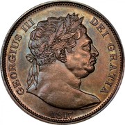 UK 1/2 Crown George III 1817 KM# 667 GEORGIUS III DEI GRATIA coin obverse UK 1/2 Crown George III 1817 KM# 667 GEORGIUS III DEI GRATIA coin obverse