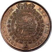 UK 1/2 Crown George III 1817 KM# 667 BRITANNIARUM REX FID: DEF:HONI SOIT QUI MAL Y PENSE coin reverse UK 1/2 Crown George III 1817 KM# 667 BRITANNIARUM REX FID: DEF:HONI SOIT QUI MAL Y PENSE coin reverse