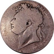 UK 1/2 Crown George IV 1821 KM# 676 GEORGIUS IIII D:G: BRITANNIAR:REX F:D: coin obverse UK 1/2 Crown George IV 1821 KM# 676 GEORGIUS IIII D:G: BRITANNIAR:REX F:D: coin obverse