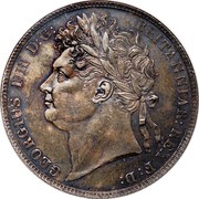 UK 1/2 Crown George IV 1823 KM# 688 GEORGIUS IIII D:G: BRITANNIAR: REX F: D: coin obverse UK 1/2 Crown George IV 1823 KM# 688 GEORGIUS IIII D:G: BRITANNIAR: REX F: D: coin obverse