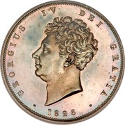 UK 1/2 Crown George IV 1826 KM# 695 GEORGIUS IV DEI GRATIA coin obverse UK 1/2 Crown George IV 1826 KM# 695 GEORGIUS IV DEI GRATIA coin obverse