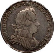 UK 1/2 Crown 1726 KM# 540.3 Pre-Decimal coinage GEORGIVS D G M BR FR ET HIB REX F D coin obverse UK 1/2 Crown 1726 KM# 540.3 Pre-Decimal coinage GEORGIVS D G M BR FR ET HIB REX F D coin obverse