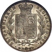 UK 1/2 Crown Victoria 1874 KM# 756 BRITANNIARUM REGINA FIE: DEF: coin reverse UK 1/2 Crown Victoria 1874 KM# 756 BRITANNIARUM REGINA FIE: DEF: coin reverse