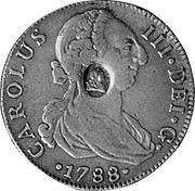 UK 1/2 Dollar George III ND (1797) Host Date: 1772-1788 KM# 622.2 CAROLUS III∙DEI∙G∙ ∙*YEAR*∙ coin obverse