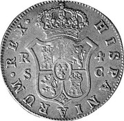 UK 1/2 Dollar George III ND (1797) Host Date: 1772-1788 KM# 622.2 HISPANIARUM∙REX∙ R S 4 C coin reverse