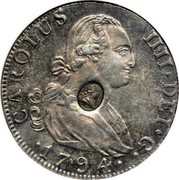 UK 1/2 Dollar George III 1772-1788 (1797) CM Date: ND(1797) KM# 622.1 CAROLUS IIII∙DEI∙G∙ 1794∙ coin obverse