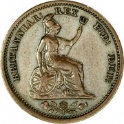 UK 1/2 Farthing William IV 1837 KM# 724 BRITANNIAR REX FID: DEF: coin reverse UK 1/2 Farthing William IV 1837 KM# 724 BRITANNIAR REX FID: DEF: coin reverse