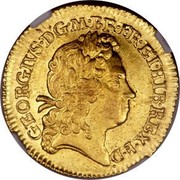 UK 1/2 Guinea George I Elephant and castle below head 1718 KM# 541.2 GEORGIVS∙D:G∙M∙BR∙FR:ET:HIB∙REX∙F∙D∙ coin obverse UK 1/2 Guinea George I Elephant and castle below head 1718 KM# 541.2 GEORGIVS∙D:G∙M∙BR∙FR:ET:HIB∙REX∙F∙D∙ coin obverse