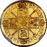 UK 1/2 Guinea George I Elephant and castle below head 1718 KM# 541.2 BRVN ET∙L∙DVX S∙I∙R∙A∙TH ET∙EL ∙17 18∙ coin reverse UK 1/2 Guinea George I Elephant and castle below head 1718 KM# 541.2 BRVN ET∙L∙DVX S∙I∙R∙A∙TH ET∙EL ∙17 18∙ coin reverse