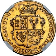 UK 1/2 Guinea (George II E.I.C. below head) KM# 565.2 *YEAR*∙M∙B∙F∙ET∙H∙REX∙F∙D∙B∙ET∙L∙D∙S∙R∙I∙A∙T∙ET∙E∙ coin reverse UK 1/2 Guinea (George II E.I.C. below head) KM# 565.2 *YEAR*∙M∙B∙F∙ET∙H∙REX∙F∙D∙B∙ET∙L∙D∙S∙R∙I∙A∙T∙ET∙E∙ coin reverse